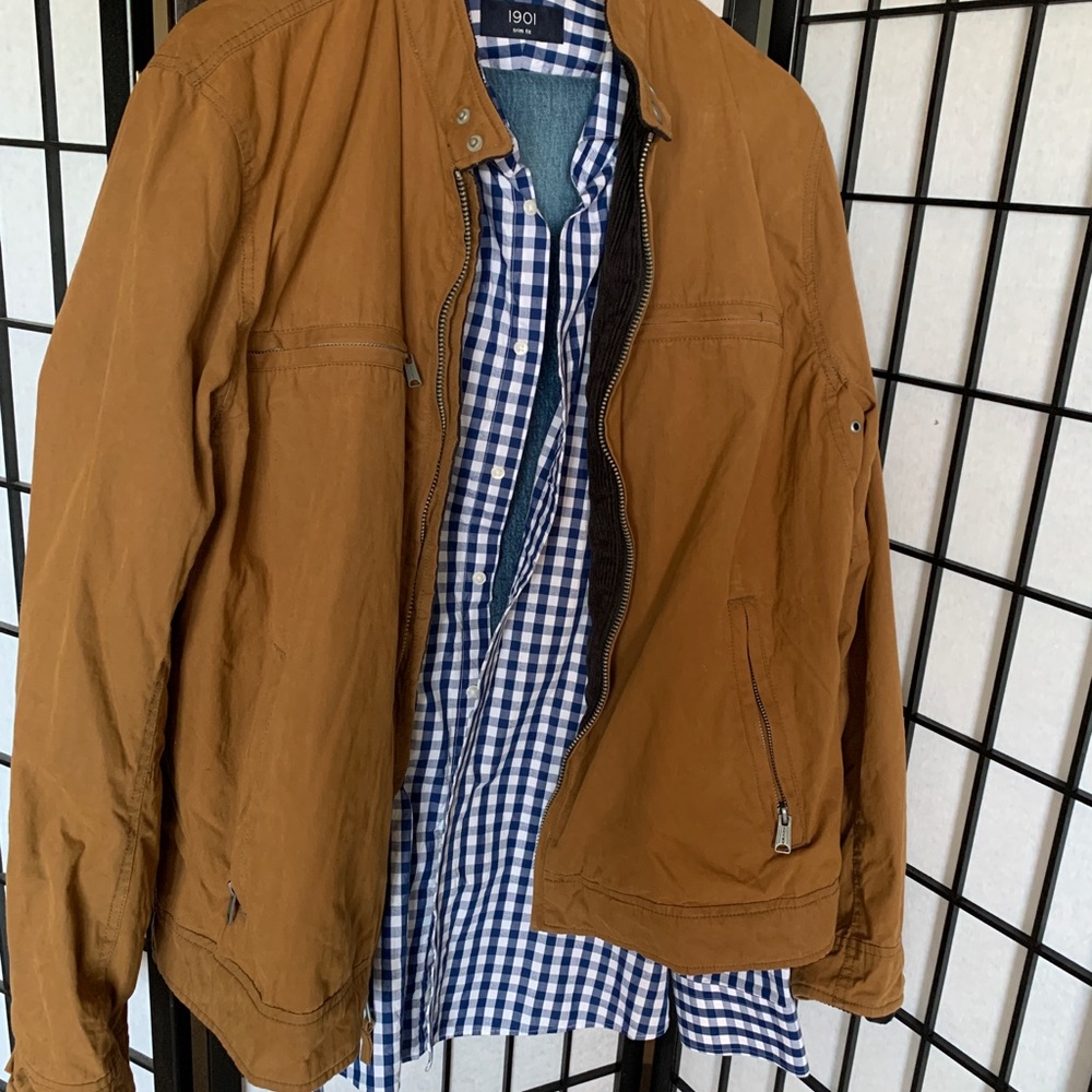 Tobacco color waxed canvas jacket